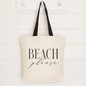 Geanta Tote pentru la festival cu mesaj BEACH please