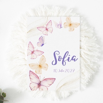 Invitatie de botez fluturi, 128x178mm, fara plic - BZ0037,1,Creativ.ro