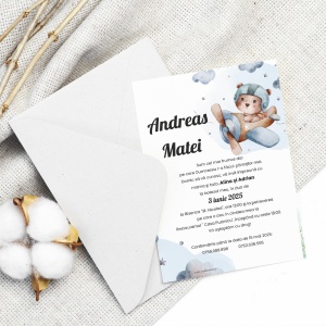 Invitatie de botez ursuletul zburator,2,Creativ.ro