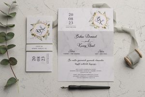 Invitatie de nunta cu frunze, 173x233mm – 9209,2,Creativ.ro