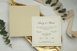 Invitatie de nunta, cu plic, 160x165mm – 9251,1,Creativ.ro