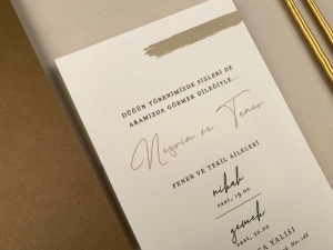 Invitatie de nunta, cu plic kraft, 121x178mm – 12251,3,Creativ.ro
