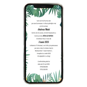 Invitatie digitala de botez jungle 2