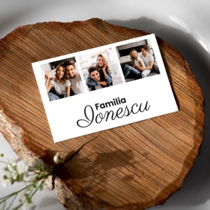 Magnet personalizat cu trei fotografii si text