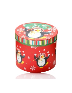 Set de 3 cutii rotunde cu pinguini de Craciun,3,Creativ.ro