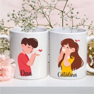 Set de doua cani personalizate cuplu,1,Creativ.ro