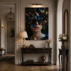 Tablou canvas portret de femeie „Butterfly Dream"
