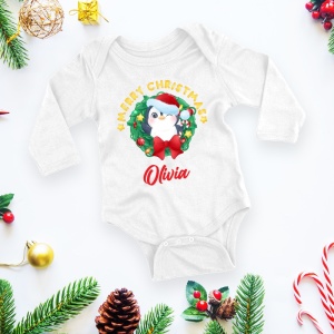 Body personalizat cu nume Merry Christmas