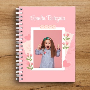 Caiet personalizat cu poza si text