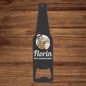 Desfacator in forma de sticla personalizat - Barman