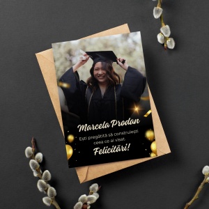 Felicitare personalizata cu o fotografie si text pentru absolvirea facultatii, 5, Creativ.ro