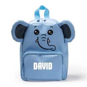 Ghiozdan personalizat pentru copii — Elefant, albastru, 2, Creativ.ro