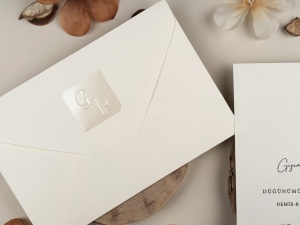 Invitatie de nunta alba cu design floral minimalist – 13319,3,Creativ.ro