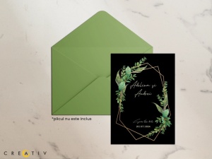 Invitatie de nunta Black Nature, 128x178mm, 2, Creativ.ro