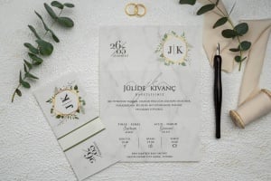 Invitatie de nunta cu frunze, 173x233mm – 9209,3,Creativ.ro
