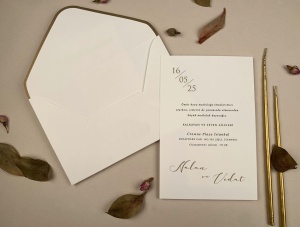 Invitatie de nunta moderna cu font editorial si plic sofisticat – 12259,1,Creativ.ro