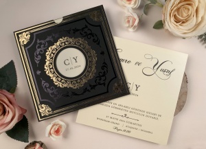 Invitatie de nunta premium si eleganta cu detalii aurii – 85865,2,Creativ.ro
