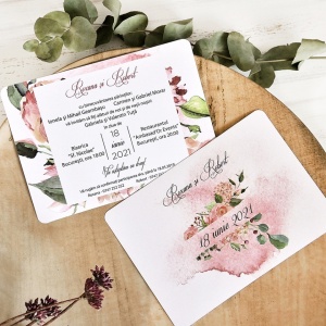 Invitatie de nunta tematica florala, 128x178mm – 39781,1,Creativ.ro