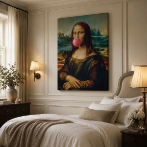 Tablou canvas pop art „Mona Bubblegum"