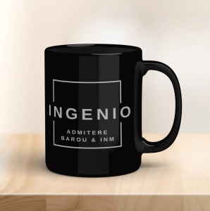 Cana personalizata neagra INGENIO