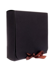 Cutie de cadou neagra cu funda,1,Creativ.ro