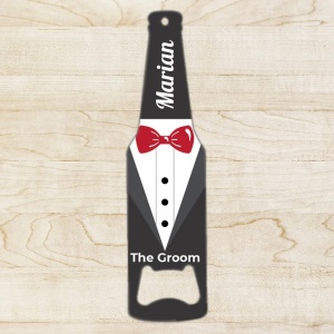 Desfacator in forma de sticla personalizat - Groom Team,1,Creativ.ro