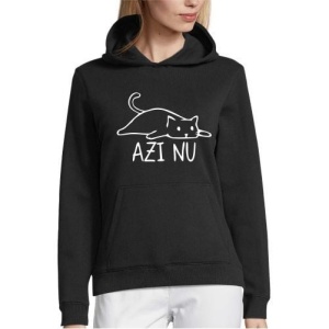Hanorac amuzant cu pisică Azi nu