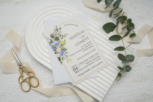 Invitatie de nunta, cu plic alb, 115x170mm – 9339,1,Creativ.ro