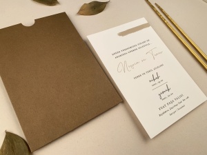 Invitatie de nunta, cu plic kraft, 121x178mm – 12251,4,Creativ.ro
