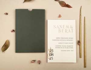 Invitatie de nunta verticala cu accente contemporane – 12260,1,Creativ.ro