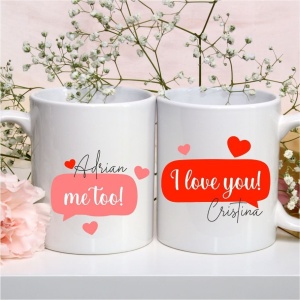 Set de doua cani personalizate conversatie,2,Creativ.ro