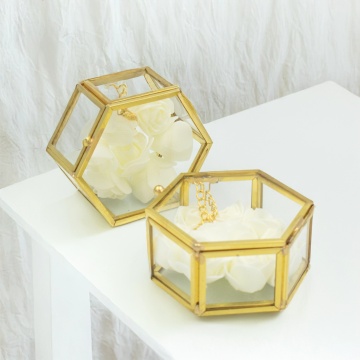 Cutie pentru verighete hexagonala aurie,4,Creativ.ro