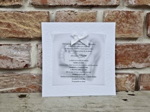 Invitatie de botez, bebe, cu plic, 121x121mm – 618,1,Creativ.ro