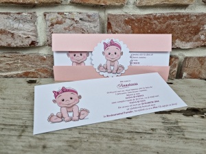 Invitatie de botez, bebelus, 85x212mm – 613,3,Creativ.ro