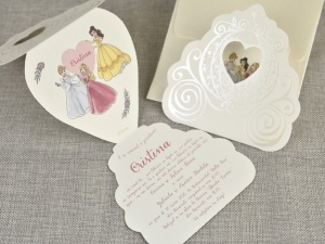 Invitatie de Botez Princess cu Plic, 123x140mm – 15730,2,Creativ.ro