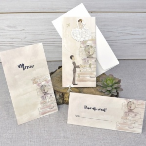 Invitatie de nunta animata Travel, cu plic, 102x216mm – 39324,4,Creativ.ro