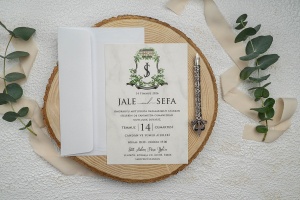 Invitatie de nunta, cu plic alb, 115x170mm – 9343,2,Creativ.ro