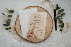 Invitatie de nunta, cu plic alb, 115x170mm – 9345,2,Creativ.ro