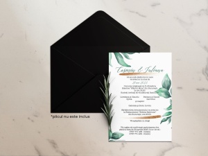 Invitatie de nunta Deep Green, 128x178mm,2,Creativ.ro