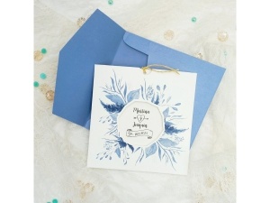 Invitatie de nunta eleganta si romantica cu flori albastre – 39903,1,Creativ.ro