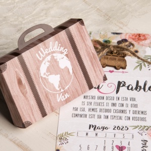 Invitatie de nunta servieta travel - 39802,3,Creativ.ro