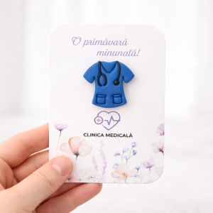 Martisor personalizat brosa pentru cadrele medicale
