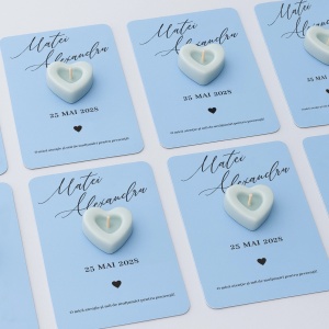 Mărturie botez lumânare inimă cu mesaj personalizat, 5, Creativ.ro
