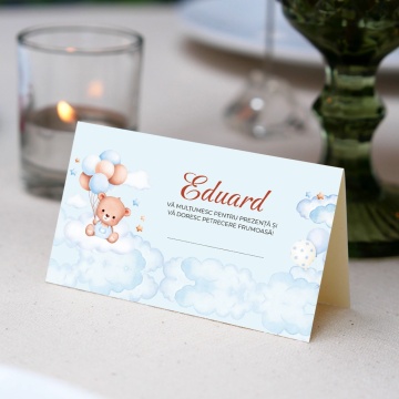Plic pentru bani de botez ursulet albastru 900424,12,Creativ.ro