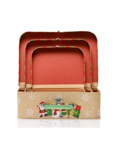 Set de 3 cutii tip geanta de Craciun,3,Creativ.ro