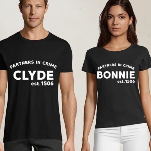 Set de tricouri Bonnie si Clyde