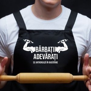 Sort personalizat Barbatii adevarati se antreneaza in bucatarie,1,Creativ.ro