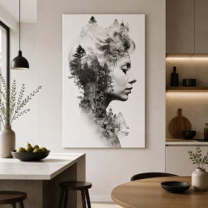 Tablou canvas portret de femeie „Wild Nature"