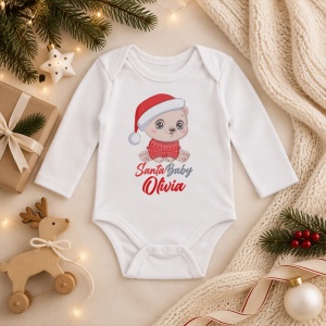 Body de Crăciun Santa Baby cu nume