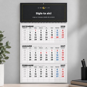Calendar triptic de perete personalizat, 2, Creativ.ro